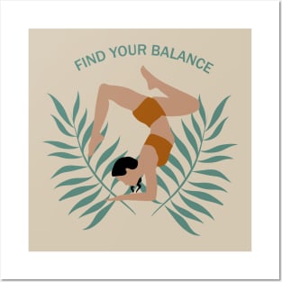 Find your balance Yoga Posters and Art